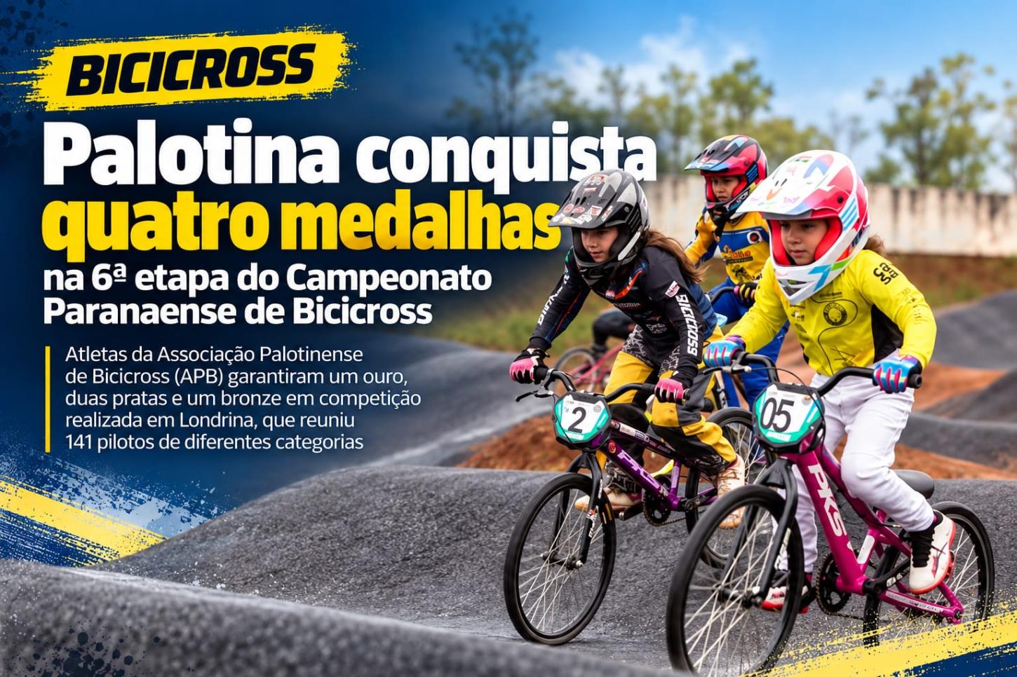 Palotina conquista quatro medalhas na 6ª etapa do Campeonato Paranaense de Bicicross