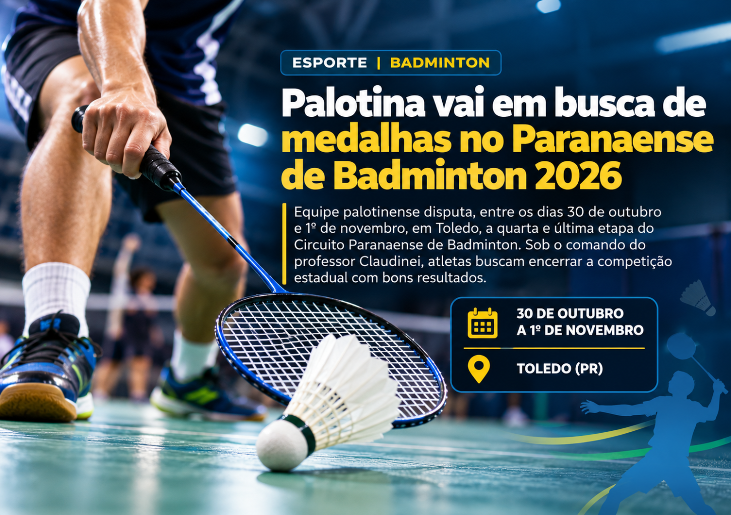 Palotina vai em busca de medalhas no Paranaense de Badminton 2026