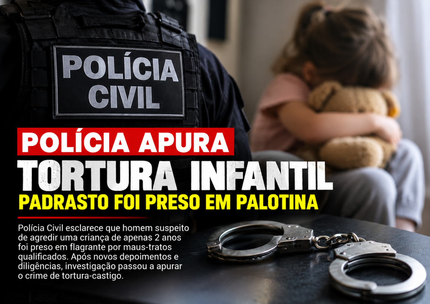 Polícia apura tortura infantil e padrasto foi preso em Palotina
