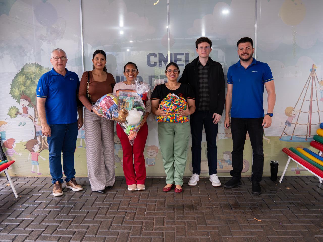 Vereadores de Palotina realizam a entrega dos brinquedos arrecadados durante a campanha “Um Brinquedo, Um Sorriso” aos Centros Municipais de Educação Infantil (CMEIs)