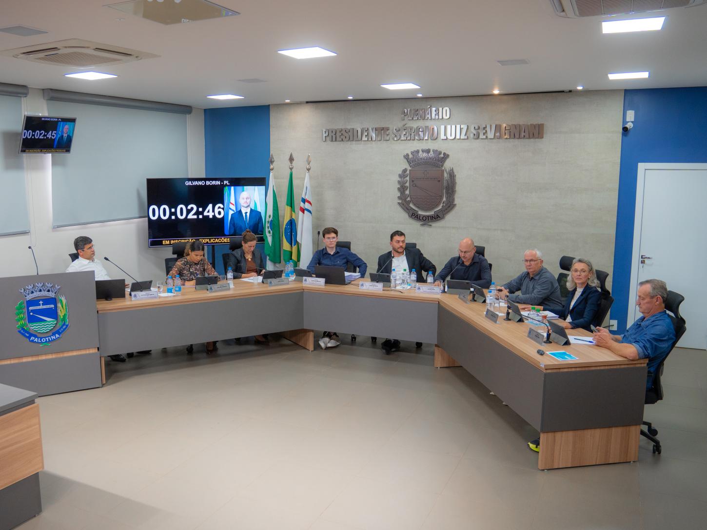Vereadores de Palotina aprovaram, durante a sessão ordinária de segunda-feira (26), projetos voltados à educação, segurança pública e mobilidade urbana (Foto: Assessoria - Câmara)