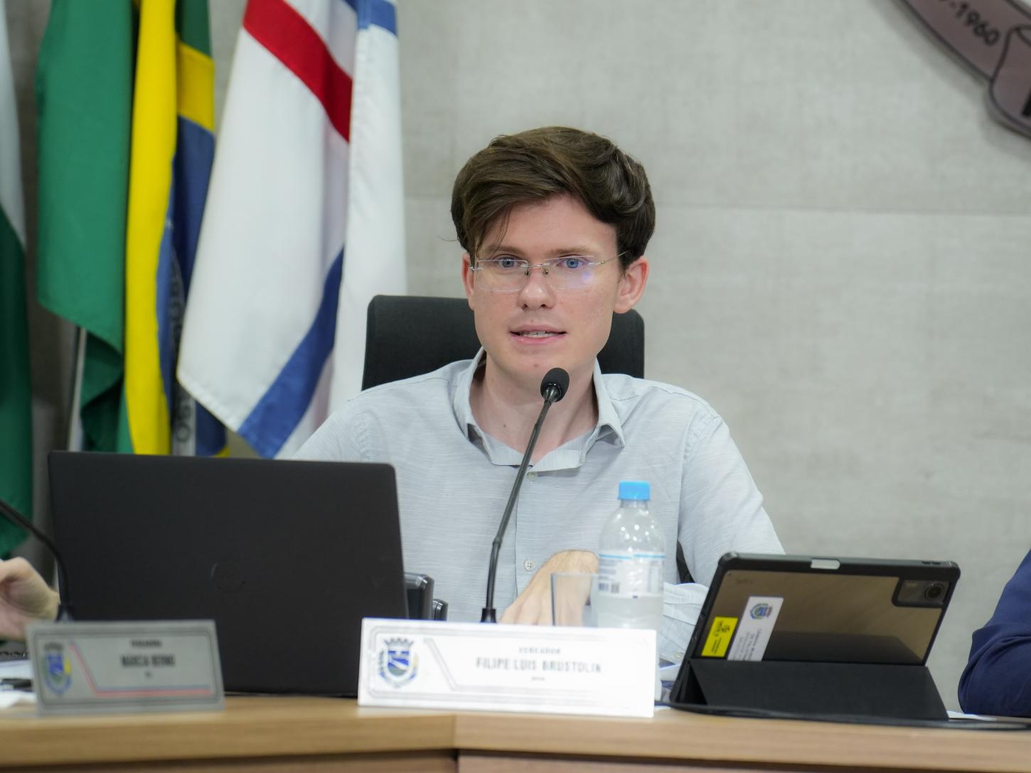 Vereador Filipe Luís Brustolin (MDB), autor do projeto aprovado pela Câmara de Palotina que institui o Dia Municipal da Juventude
