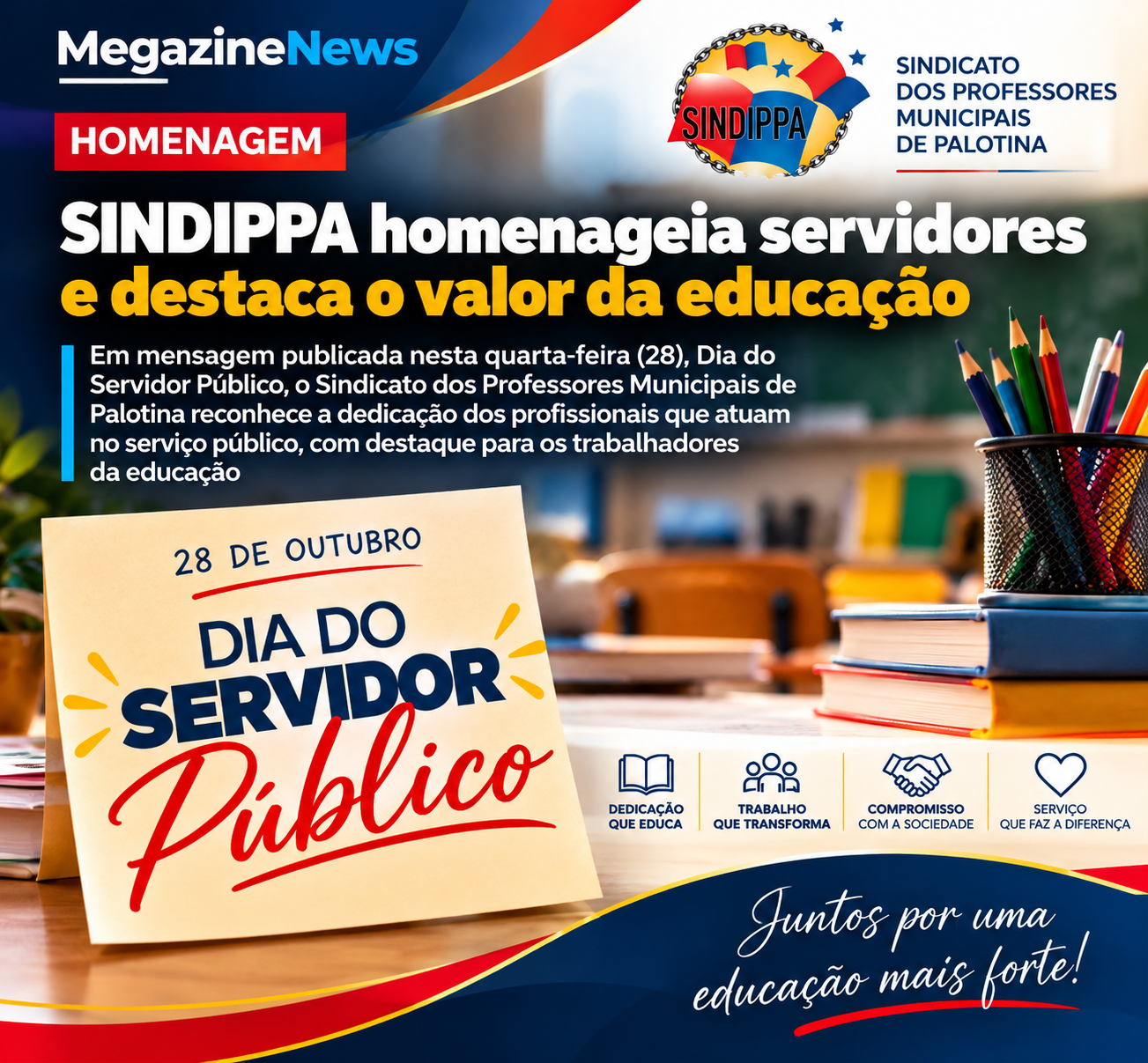  SINDIPPA homenageia servidores e destaca o valor da educação
