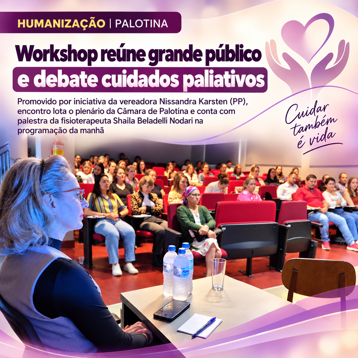 Workshop reúne grande público e debate cuidados paliativos