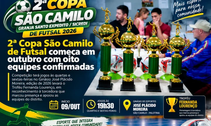 2ª Copa São Camilo de Futsal começa em outubro com oito equipes confirmadas