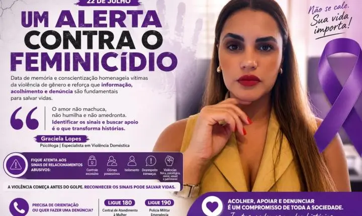 22 de Julho: um alerta contra o feminicídio