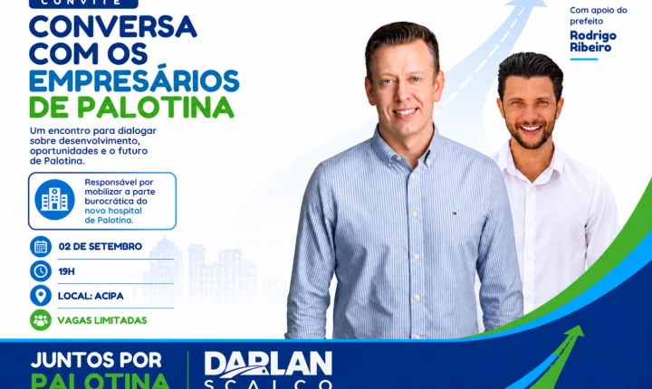ACIPA abre espaço para diálogo entre empresários, Rodrigo Ribeiro e Darlan Scalco