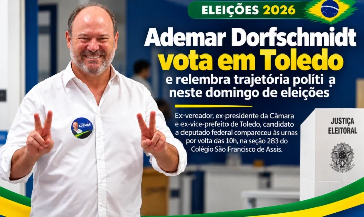Ademar Dorfschmidt vota em Toledo e relembra trajetória política neste domingo de eleições