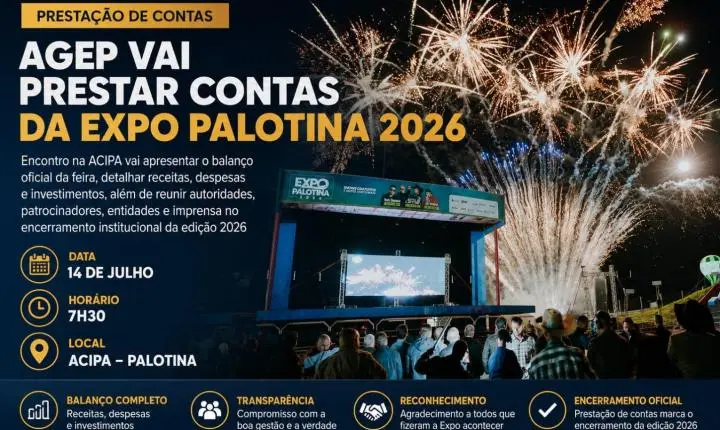 AGEP vai prestar contas da Expo Palotina 2026