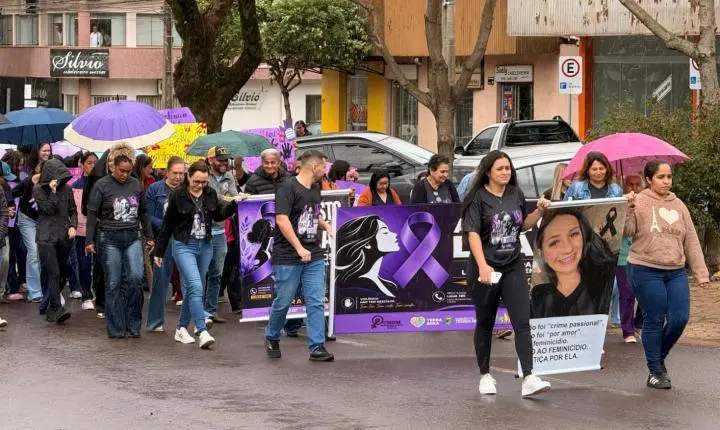 Agosto Lilás ganha as ruas e mobiliza Terra Roxa pelo fim da violência contra a mulher