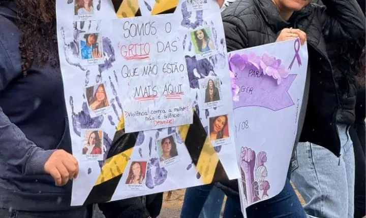 Agosto Lilás ganha as ruas e mobiliza Terra Roxa pelo fim da violência contra a mulher