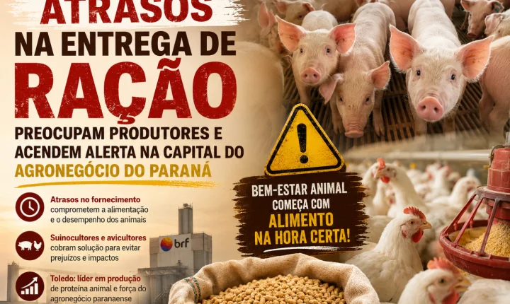 Atrasos na entrega de ração preocupam produtores e acendem alerta na Capital do Agronegócio do Paraná