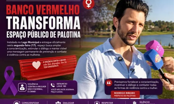 Banco Vermelho transforma espaço público de Palotina