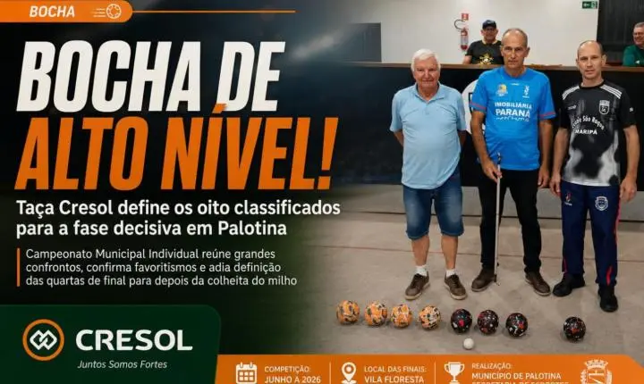 Bocha de alto nível: Taça Cresol define os oito classificados para a fase decisiva em Palotina