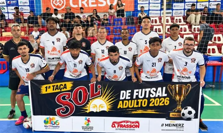 Bola na rede e arquibancada movimentada: Taça Sol esquenta as noites de futsal em Palotina