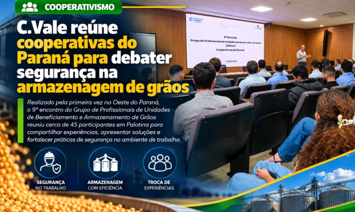 C.Vale reúne cooperativas do Paraná para debater segurança na armazenagem de grãos