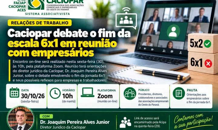 Caciopar debate o fim da escala 6x1 em reunião com empresários