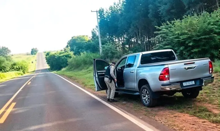 Caminhonete furtada em Maripá é recuperada pela PM