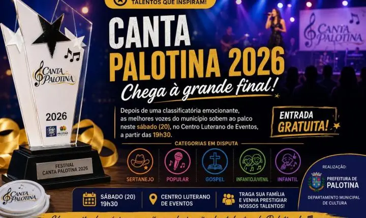 Canta Palotina 2026 chega à grande final e promete noite de emoção, talento e música no Centro Luterano