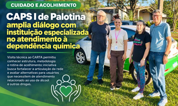 CAPS I de Palotina amplia diálogo com instituição especializada no atendimento à dependência química