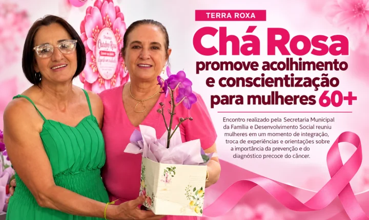 Chá Rosa promove acolhimento e conscientização para mulheres 60+