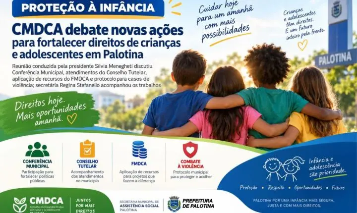 CMDCA debate novas ações para fortalecer direitos de crianças e adolescentes em Palotina