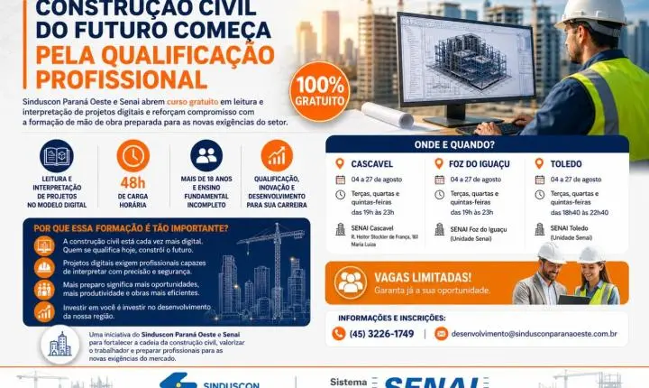Construção civil do futuro começa pela qualificação profissional