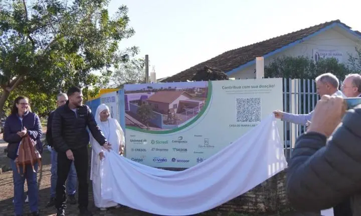 Cooperativismo transforma solidariedade em ação e inicia ampliação da Casa de Maria em Palotina