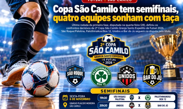 Copa São Camilo tem semifinais, quatro equipes sonham com taça