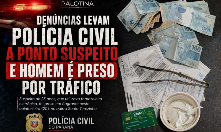 Denúncias levam Polícia Civil a ponto suspeito e homem é preso por tráfico