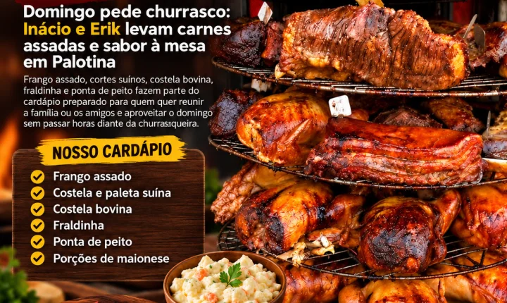 Domingo pede churrasco: Inácio e Erik levam carnes assadas e sabor à mesa em Palotina