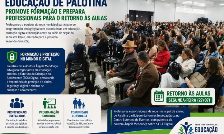 Educação de Palotina promove formação e prepara profissionais para o retorno às aulas