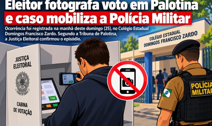 Eleitor fotografa voto em Palotina e caso mobiliza a Polícia Militar