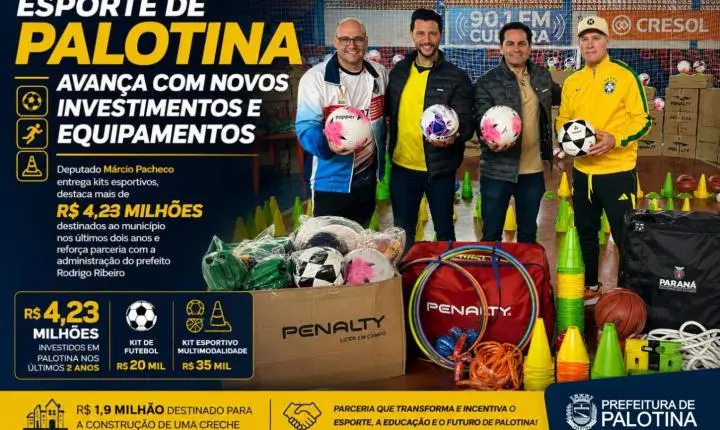 Esporte de Palotina avança com novos investimentos e equipamentos