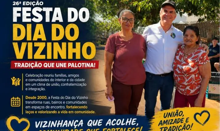 Festa do Dia do Vizinho chega à 26ª edição e reforça tradição de confraternização em Palotina