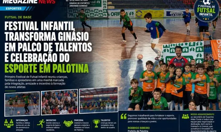 Festival Infantil transforma ginásio em palco de talentos e celebração do esporte em Palotina