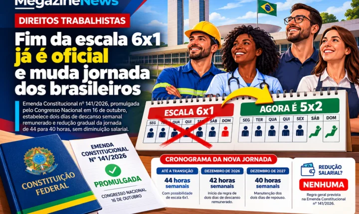 Fim da escala 6x1 já é oficial e muda jornada dos brasileiros