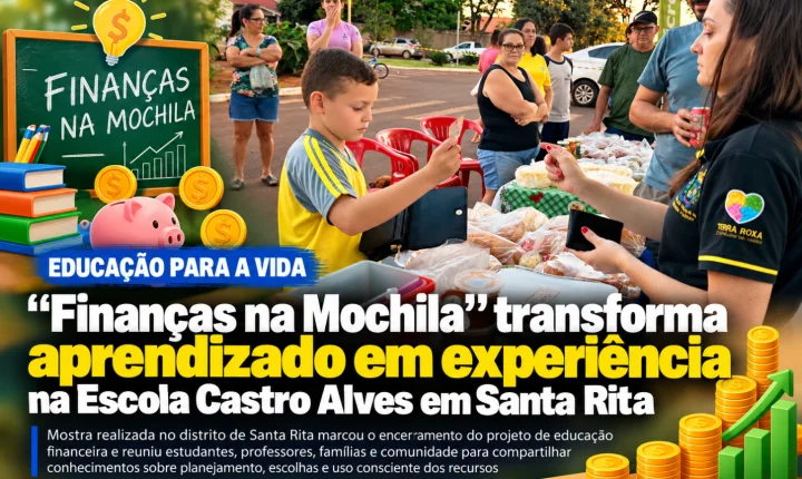 “Finanças na Mochila” transforma aprendizado em experiência na Escola Castro Alves em Santa Rita