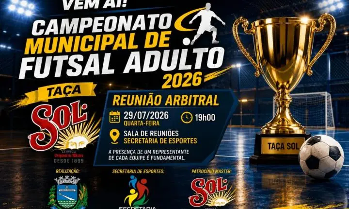 Futsal de Palotina em alta: vem aí a Taça Sol 2026