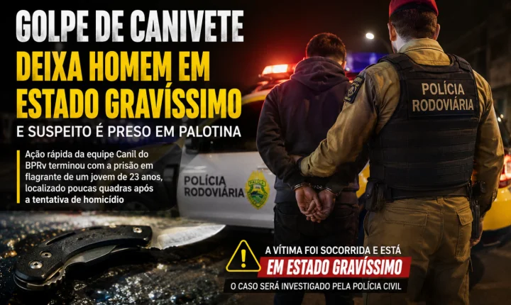 Golpe de canivete deixa homem em estado gravíssimo e suspeito é preso em Palotina