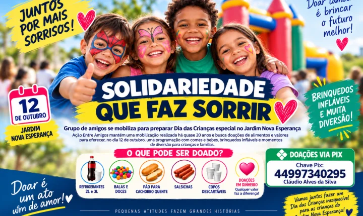Grupo de amigos se mobiliza para preparar Dia das Crianças especial no Jardim Nova Esperança