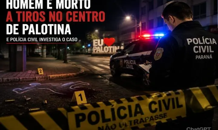 Homem é morto a tiros no Centro de Palotina e Polícia Civil investiga o caso