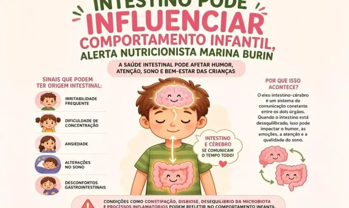 Intestino pode influenciar comportamento infantil, alerta nutricionista Marina Burin
