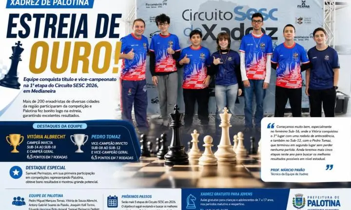 Jovens talentos brilham na estreia e colocam Palotina entre os destaques do Circuito SESC