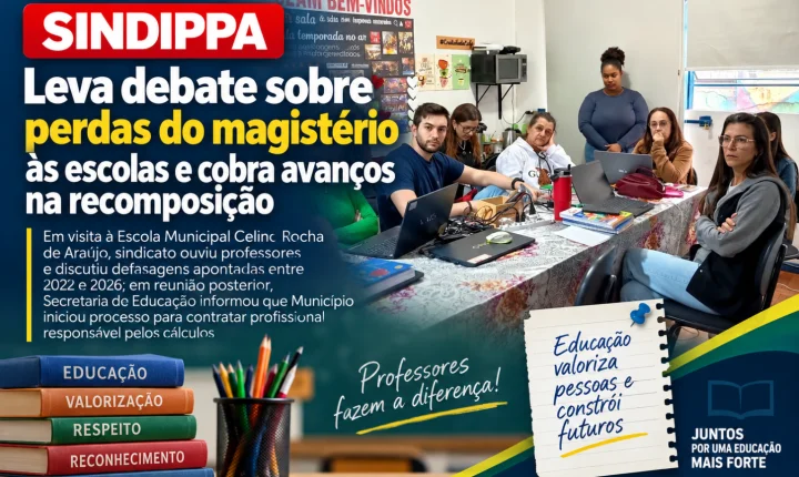 Leva debate sobre perdas do magistério às escolas e cobra avanços na recomposição