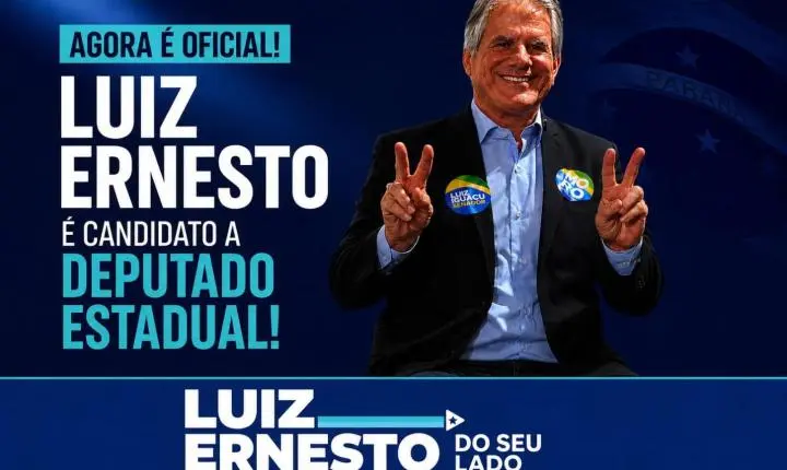 Luiz Ernesto tem candidatura homologada e coloca Palotina no centro da disputa por uma vaga na Assembleia Legislativa