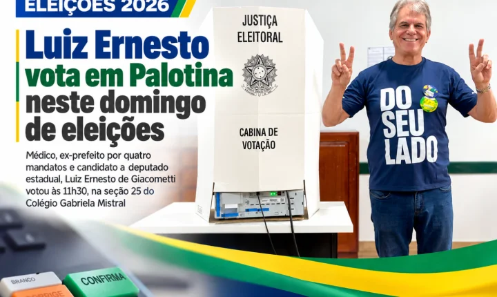 Luiz Ernesto vota em Palotina neste domingo de eleições