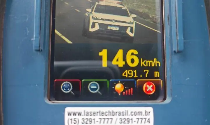 Mais de 1.600 motoristas são flagrados em excesso de velocidade nas rodovias da região Oeste