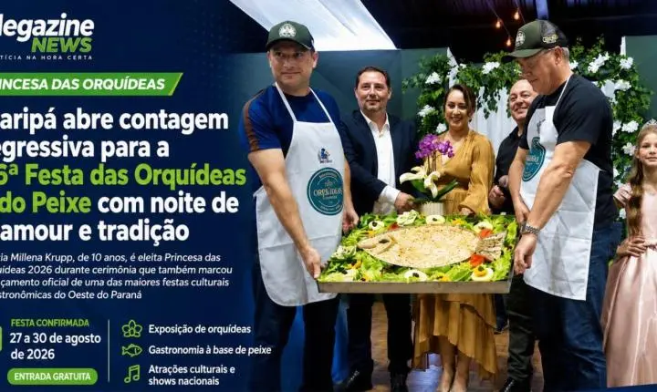 Maripá abre contagem regressiva para a 26ª Festa das Orquídeas e do Peixe com noite de glamour e tradição
