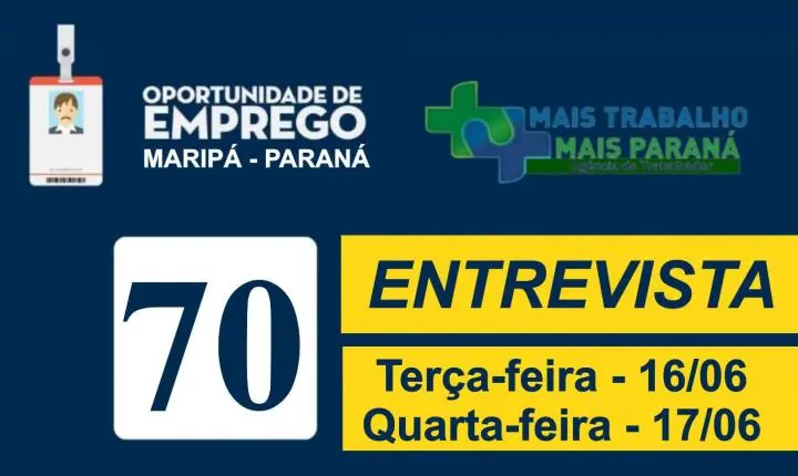 Maripá abre semana com 70 vagas e mutirão de entrevistas para supermercados e indústria